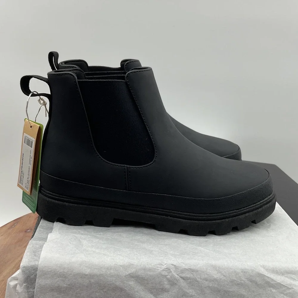 Native Kensington Chelsea Big Kid Onyx Black Water Resistant Boots J4 EUR 36
